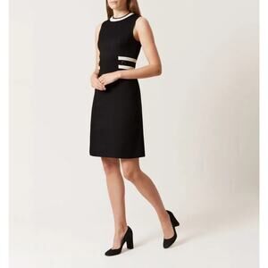 HOBBS London Black Ivory Classic Button Sheath Dress Jacquie Dress US Size 8